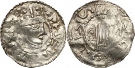 Medieval coins 
POLSKA/POLAND/POLEN/SCHLESIEN

Germany, Szwabia - Esslingen - cesarz Henryk II (1002–1024), denar 1002-1024 

Aw: Głowa władcy w ...