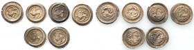 Medieval coins 
POLSKA/POLAND/POLEN/SCHLESIEN

Germany, Lüneburg. Heinrich (1142-1195). Brakteat, set 6 pieces 

Aw.: Lew kroczący w lewo z pompo...