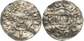Medieval coins 
POLSKA/POLAND/POLEN/SCHLESIEN

Netherlands, Friesland. Bruno III. (1038-1057). Denar 

Aw: Głowa władcy w prawo z laską krzyżową ...