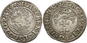 Sigismund I Old
POLSKA/ POLAND/ POLEN / POLOGNE / POLSKO

Zygmunt I Stary. Grosz (Groschen) 1539, Gdansk (Danzig) 

Patyna.Kopicki 7323

Detail...