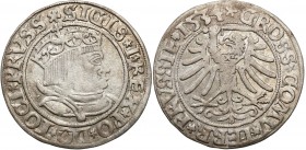 Sigismund I Old
POLSKA/ POLAND/ POLEN / POLOGNE / POLSKO

Zygmunt I Stary. Grosz (Groschen) 1534, Torun 

Końcówka napisu PRVSS/PRVSSIE.Połysk w ...