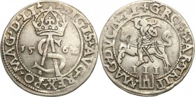 Sigismund II August
POLSKA/ POLAND/ POLEN/ LITHUANIA/ LITAUEN

Zygmunt II August. Trojak - 3 grosze (Groschen) 1562, Vilnius 

Końcówki napisów L...