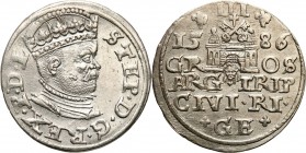 COLLECTION of Polish 3 grosze
POLSKA/ POLAND/ POLEN/ LITHUANIA/ LITAUEN

Stefan Batory. Trojak - 3 grosze (Groschen) 1586, Ryga (Riga) - UNLISTED ...