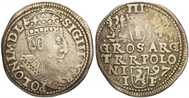 COLLECTION of Polish 3 grosze
POLSKA/ POLAND/ POLEN/ LITHUANIA/ LITAUEN

Zygmunt III Waza. Trojak - 3 grosze (Groschen) 1597, Olkusz 

Starsze po...