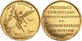 Augustus III the Sas 
POLSKA/ POLAND/ POLEN/ LITHUANIA/ LITAUEN

August III Sas. Ducat (Dukaten) 1747 z okazji ślubu Fryderyka Chrystiana i Antonin...