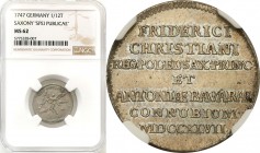 Augustus III the Sas 
POLSKA/ POLAND/ POLEN/ LITHUANIA/ LITAUEN

August III Sas. DwuGrosz (Groschen) zaślubinowy 1747, Dresden NGC (MAX) - Beautifu...