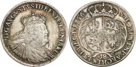 Augustus III the Sas 
POLSKA/ POLAND/ POLEN/ LITHUANIA/ LITAUEN

August III Sas. Ort 18 groszy (Groschen) - Groschen 1756, Lipsk (Leipzig) 

Rzad...