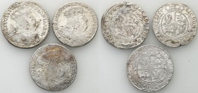 Augustus III the Sas 
POLSKA/ POLAND/ POLEN/ LITHUANIA/ LITAUEN

August III Sas Ort 18 groszy (Groschen) - Groschen 1754, Lipsk (Leipzig), set 3 pi...
