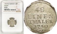 Augustus III the Sas 
POLSKA/ POLAND/ POLEN/ LITHUANIA/ LITAUEN

August III Sas. 1/48 Talar (Thaler) (półgrosz) 1750 FWôF, Dresden NGC AU58 (MAX) ...