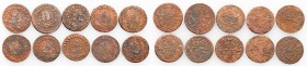Augustus III the Sas 
POLSKA/ POLAND/ POLEN/ LITHUANIA/ LITAUEN

August III Sas. Grosz (Groschen) 1754-1755, set 10 coins 

Monety ze śladami dłu...