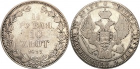 Poland XIX century / Russia 
POLSKA / POLAND / POLEN / RUSSIA / RUSSLAND / РОССИЯ

Polska XIX w./Rosja. Nicholas I. 1 1/2 Rubel (Rouble) = 10 zloty...