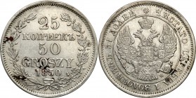 Poland XIX century / Russia 
POLSKA / POLAND / POLEN / RUSSIA / RUSSLAND / РОССИЯ

Polska XIX w./Rosja. Nicholas I. 25 Kopek (kopeck) = 50 groszy (...