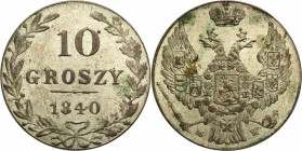 Poland XIX century / Russia 
POLSKA / POLAND / POLEN / RUSSIA / RUSSLAND / РОССИЯ

Polska XIX w./Rosja. Nicholas I. 10 groszy (Groschen) 1840 MW, W...