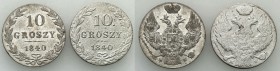 Poland XIX century / Russia 
POLSKA / POLAND / POLEN / RUSSIA / RUSSLAND / РОССИЯ

Polska XIX w./Rosja. Nicholas I. 10 groszy (Groschen) 1840 MW 2 ...