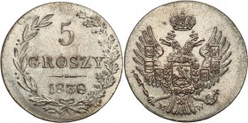 Poland XIX century / Russia 
POLSKA / POLAND / POLEN / RUSSIA / RUSSLAND / РОССИЯ

Polska XIX w./Rosja. Nicholas I. 5 groszy (Groschen) 1838 MW, Wa...