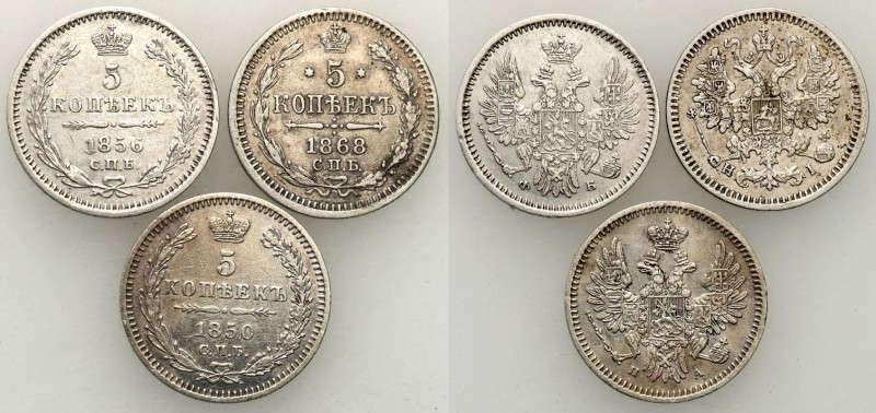 Russia 
RUSSIA / RUSSLAND / РОССИЯ

Rosja. 5 Kopek (kopeck) 1850, 1856, 1868 ...