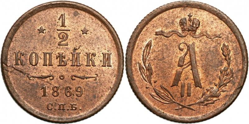 Russia 
RUSSIA / RUSSLAND / РОССИЯ

Rosja, Alexander II. 1/2 Kopek (kopeck) 1...