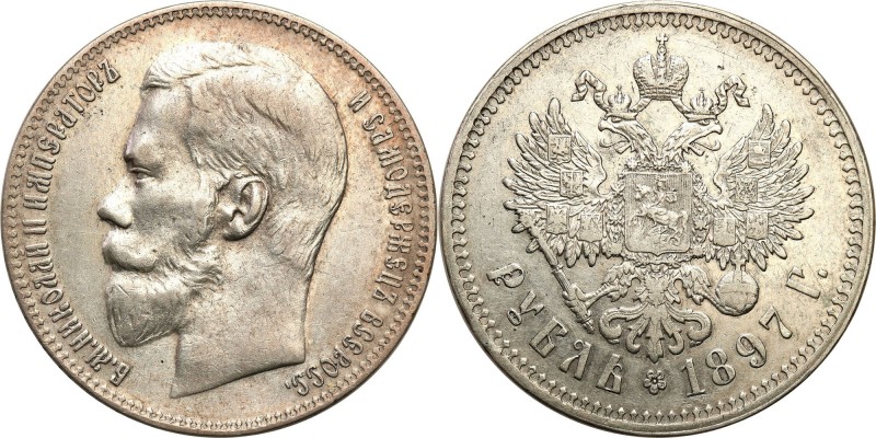 Russia 
RUSSIA / RUSSLAND / РОССИЯ

Rosja. Nicholas II. Rubel (Rouble) 1897 (...