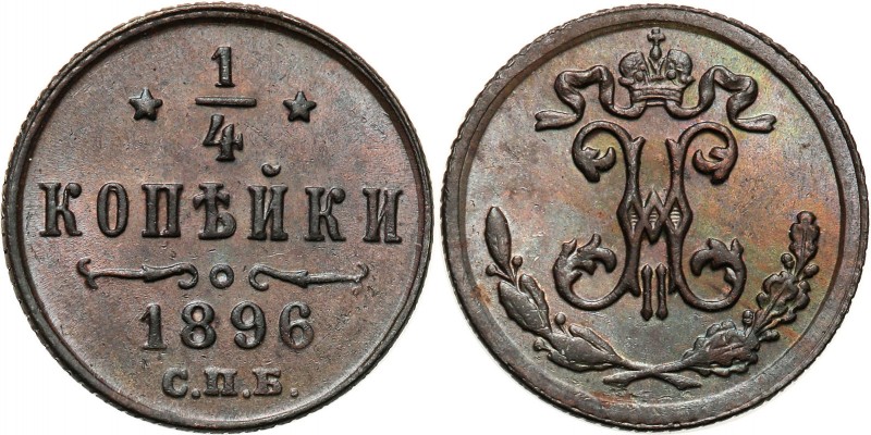 Russia 
RUSSIA / RUSSLAND / РОССИЯ

Rosja. Nicholas ll. 1/4 Kopek (kopeck) 18...