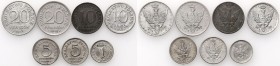 Poland II Republic
POLSKA / POLAND / POLEN / POLOGNE / POLSKO

Polish Kingdom. 1 do 20 fenig 1917-1918, set 7 coins 

Większość monet około stanu...
