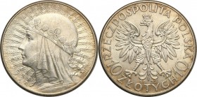 Poland II Republic
POLSKA / POLAND / POLEN / POLOGNE / POLSKO

II RP. 10 zlotych 1932 Women Head (the mint mark) 

Atrakcyjny egzemplarz z dużą i...