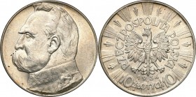 Poland II Republic
POLSKA / POLAND / POLEN / POLOGNE / POLSKO

II RP. 10 zlotych 1934 Pilsudski - Rare Date 

Dużo świeżości i połysku, lekko prz...