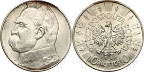 Poland II Republic
POLSKA / POLAND / POLEN / POLOGNE / POLSKO

II RP. 10 zlotych 1935 Pilsudski 

Bardzo ładny egzemplarz. Punktowa patyna.Parchi...