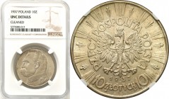 Poland II Republic
POLSKA / POLAND / POLEN / POLOGNE / POLSKO

II RP. 10 zlotych 1937 Pilsudski NGC UNC 

Bardzo ładny egzemplarz, połysk mennicz...