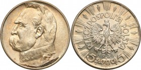 Poland II Republic
POLSKA / POLAND / POLEN / POLOGNE / POLSKO

II RP. 5 zlotych 1935 Pilsudski - Beautiful 

Wspaniale zachowana moneta o pięknej...