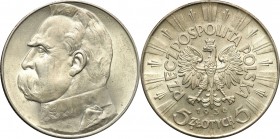 Poland II Republic
POLSKA / POLAND / POLEN / POLOGNE / POLSKO

II RP. 5 zlotych 1936 Pilsudski 

Wspaniale zachowany egzemplarz z delikatną patyn...
