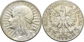 Poland II Republic
POLSKA / POLAND / POLEN / POLOGNE / POLSKO

II RP. 5 zlotych 1932 Women Head the mint mark - RARE 

Rzadsza odmiana ze znakiem...