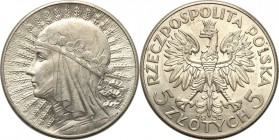 Poland II Republic
POLSKA / POLAND / POLEN / POLOGNE / POLSKO

II RP. 5 zlotych 1932 Women Head (no mint mark) 

Bardzo ładnie zachowane. Połysk....