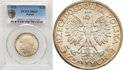 Poland II Republic
POLSKA / POLAND / POLEN / POLOGNE / POLSKO

II RP. 5 zlotych 1933 Women Head PCGS MS63 

Popularny rocznik, ale moneta w wyjąt...