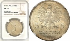 Poland II Republic
POLSKA / POLAND / POLEN / POLOGNE / POLSKO

II RP. 5 zlotych 1928 Nike the mint mark NGC AU58 

Połysk menniczy, złotawa patyn...