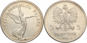 Poland II Republic
POLSKA / POLAND / POLEN / POLOGNE / POLSKO

II RP. 5 zlotych 1928 Nike the mint mark 

Moneta z naturalnymi śladami obiegu. Zł...