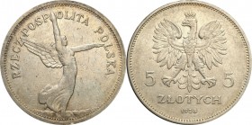 Poland II Republic
POLSKA / POLAND / POLEN / POLOGNE / POLSKO

II RP. 5 zlotych 1928 Nike no mint mark 

Bardzo ładny egzemplarz, drobne uderzeni...