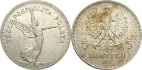 Poland II Republic
POLSKA / POLAND / POLEN / POLOGNE / POLSKO

II RP. 5 zlotych 1928 Nike no mint mark 

Delikatne wytarcia najwyższych elementów...