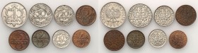 Poland II Republic
POLSKA / POLAND / POLEN / POLOGNE / POLSKO

II RP. From 1 Grosz (Groschen) (Groschen) to 1 zloty 1923-1936, set 8 coins 

Zest...