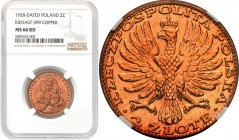 Probe coins of the Second Polish Republic
POLSKA / POLAND / POLEN / II RP / PROBA / PATTERN

II RP. PROBE / PATTERN copper 2 zlote 1928, Matka Bosk...