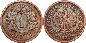Probe coins of the Second Polish Republic
POLSKA / POLAND / POLEN / II RP / PROBA / PATTERN

II RP. PROBE / PATTERN copper 1 zloty 1928 - RARITY ci...
