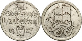 Danzig 
POLSKA / POLAND / POLEN / DANZIG / WOLNE MIASTO GDANSK

Wolne Miasto Gdansk / Danzig 1/2 Guldena 1927 - RARE DATE 

Najrzadszy rocznik mo...