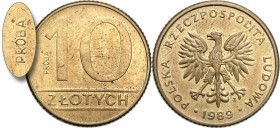 Probe coins Polish People Republic (PRL) and Poland
POLSKA / POLAND / POLEN / PATTERN / PROBE / PROBA

PRL. PROBE / PATTERN brass 10 zlotych 1989 n...