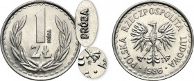 Probe coins Polish People Republic (PRL) and Poland
POLSKA / POLAND / POLEN / PATTERN / PROBE / PROBA

PRL. PROBE / PATTERN aluminium 1 zloty 1986 ...