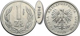 Probe coins Polish People Republic (PRL) and Poland
POLSKA / POLAND / POLEN / PATTERN / PROBE / PROBA

PRL PROBE / PATTERN aluminium 1 zloty 1989 -...