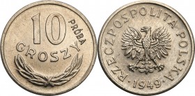 Collection - Nickel Probe Coins
POLSKA / POLAND / POLEN / PATTERN

PRL. PROBE / PATTERN Nickel 10 Grosz (Groschen) 1949 

Piękny egzemplarz.Fisch...