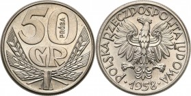 Collection - Nickel Probe Coins
POLSKA / POLAND / POLEN / PATTERN

PRL. PROBE / PATTERN Nickel 50 Grosz (Groschen) 1958 

Poszukiwana próba niklo...
