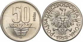 Collection - Nickel Probe Coins
POLSKA / POLAND / POLEN / PATTERN

PRL. PROBE / PATTERN Nickel 50 Grosz (Groschen) 1958 

Poszukiwana próba niklo...