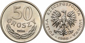 Collection - Nickel Probe Coins
POLSKA / POLAND / POLEN / PATTERN

PRL. PROBE / PATTERN Nickel 50 Grosz (Groschen) 1986 

Piękny, wyselekcjonowan...