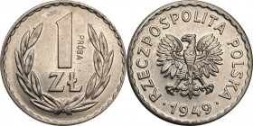 Collection - Nickel Probe Coins
POLSKA / POLAND / POLEN / PATTERN

PRL. PROBE / PATTERN Nickel 1 zloty 1949 nominał 

Piękny egzemplarz.Fischer P...