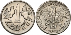 Collection - Nickel Probe Coins
POLSKA / POLAND / POLEN / PATTERN

PRL. PROBE / PATTERN Nickel 1 zloty 1958 

Poszukiwana próba niklowa. Piękny, ...